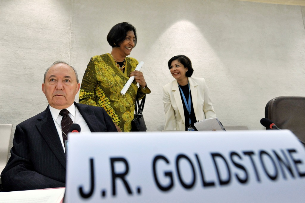 Goldstone in Geneva, 29 Sep 2009. UN Photo / Jean-Marc Ferre
